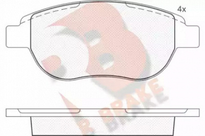R BRAKE rb1429 -  Комплект тормозных колодок, дисковый тормоз